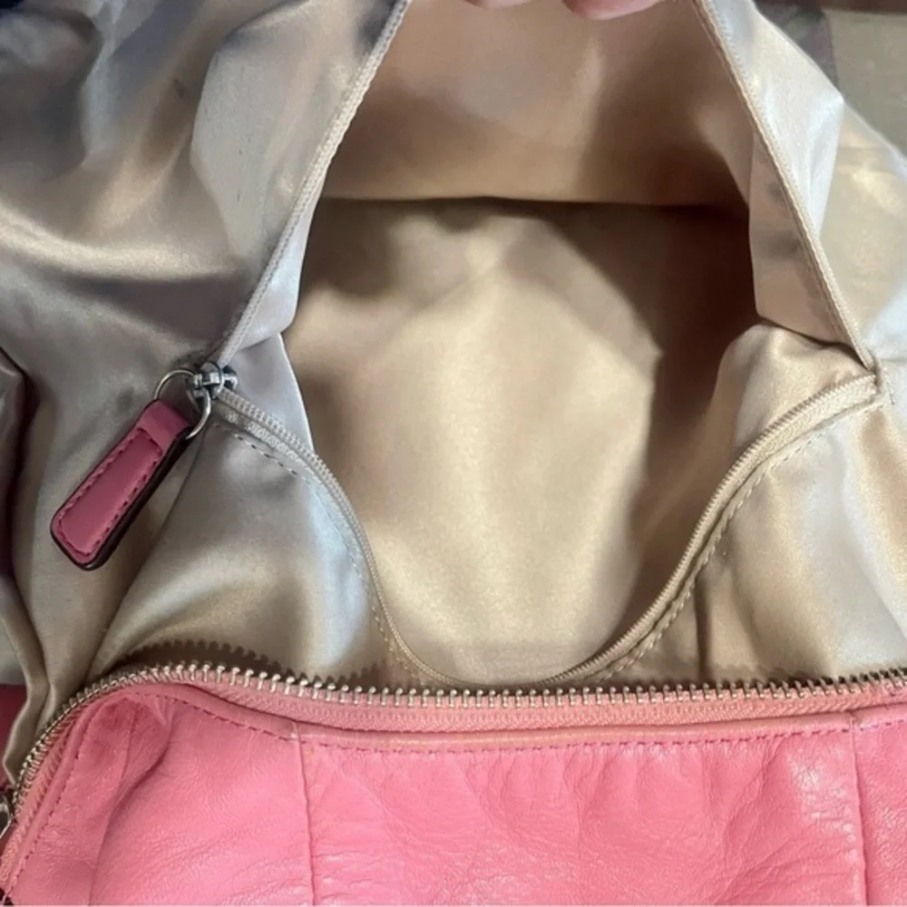 COACH KRISTIN LEATHER Rose/Silver LARGE HOBO F22309 $458 Retail
